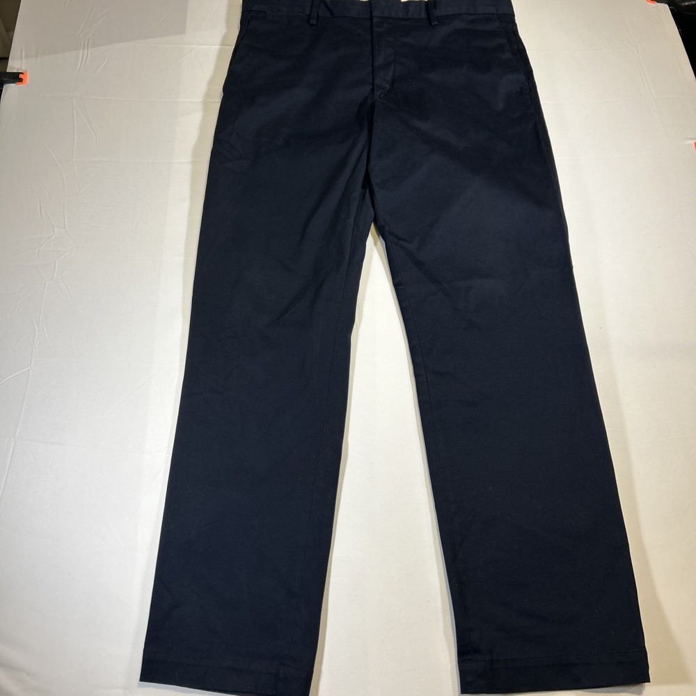 Banana Republic Emerson Stretch Chino Navy Blue Straight Fit Pants Men 36x34
